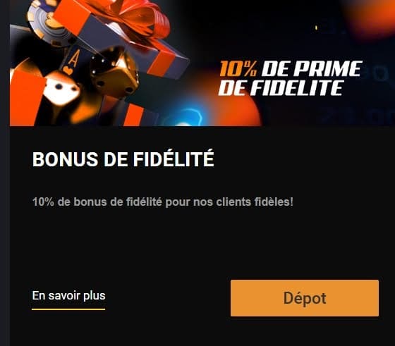 Freshbet Casino bonus fidélité