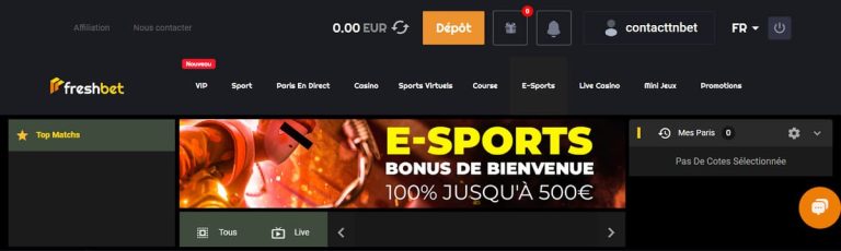 Freshbet Casino bonus paris sportifs