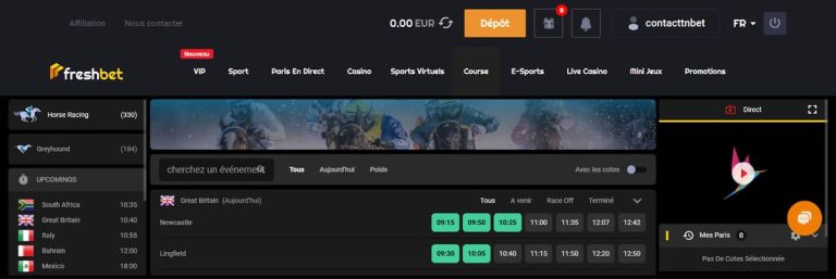 Freshbet Casino courses